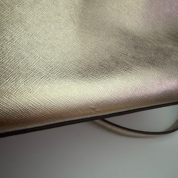 Kate Spade Medium Dome Satchel metallic gold purse - Picture 4 of 5